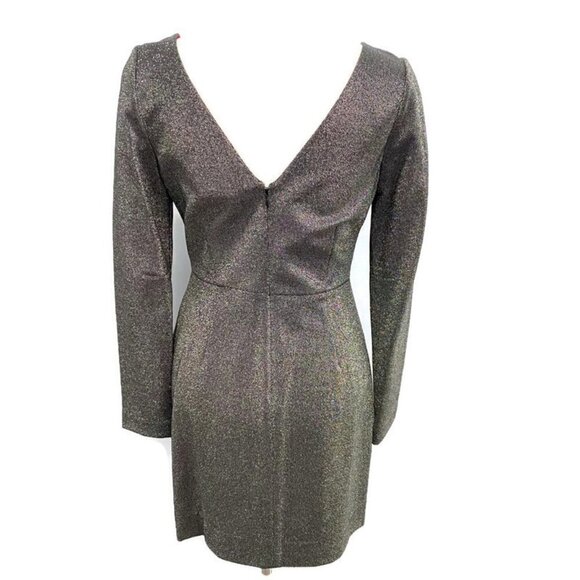 Diane Von Furstenberg Gold Sparkle Evening Dress - Picture 2 of 3